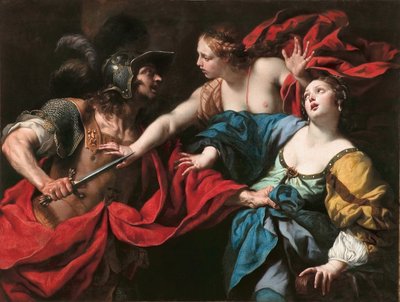 Venus verhindert, dass ihr Sohn Aeneas Helena von Troja tötet von Luca Ferrari